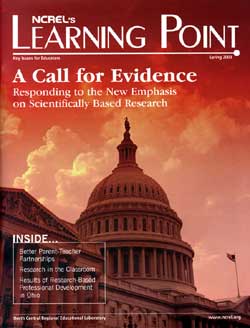 Learning Point Spring 2003 Cover - A Call for Evidence, Responding to the New Emphasis on Scientifically Based Research